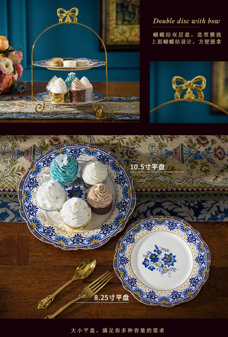 English Bone China Coffee Cup Set European tea set ceramic afternoon flower tea cup plate Italian black tea home American