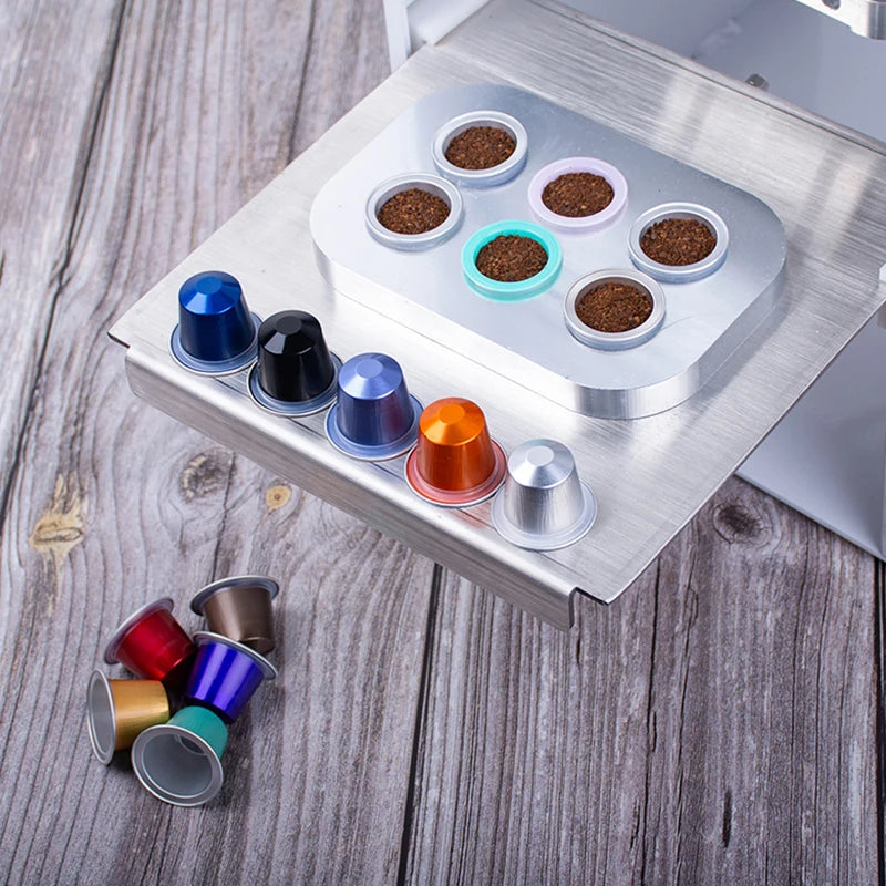 1000PCS Refillable Disposable Pods Nespresso Coffee Capsule Filter Cups with Non-sticker Aluminum Lids for Espresso Machine 37mm