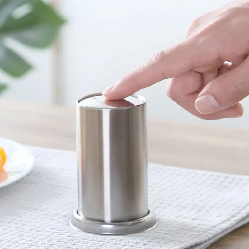Stainless Steel Retractable Automatic Toothpick Dispenser Holder Push Style Container for Home Hotel Restaurant