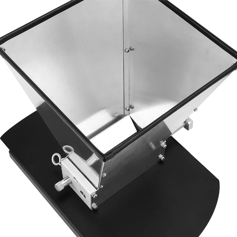 7.7LB Manual Malt Mill 2 Roller Stainless Steel Grain Crusher With Metal Base for Wheat Corn,Compatible with Electric Drill