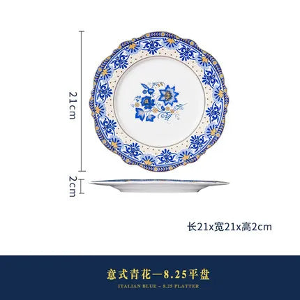 English Bone China Coffee Cup Set European tea set ceramic afternoon flower tea cup plate Italian black tea home American