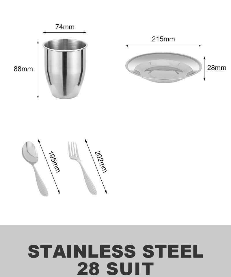 3/4/6/21/28PCS Double-Deck Stainless Steel Silver Pots Sets Cuisine Lunchboxes Food Container Heat Preservation Insulation Box