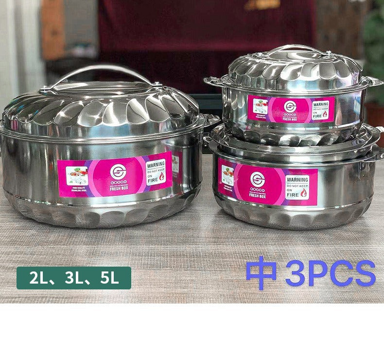 3/4/6/21/28PCS Double-Deck Stainless Steel Silver Pots Sets Cuisine Lunchboxes Food Container Heat Preservation Insulation Box