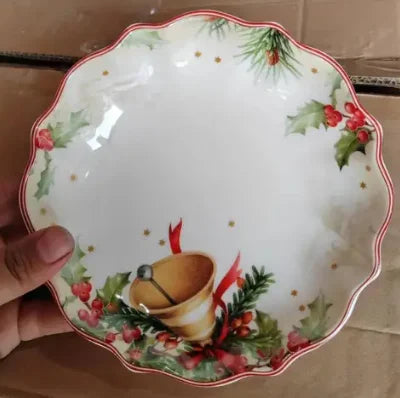German V Bao Tableware Christmas Biscuits Plate Dish Rectangular Plate Mug Plate Salad Dish Dessert Plate Fruit Holder Plates