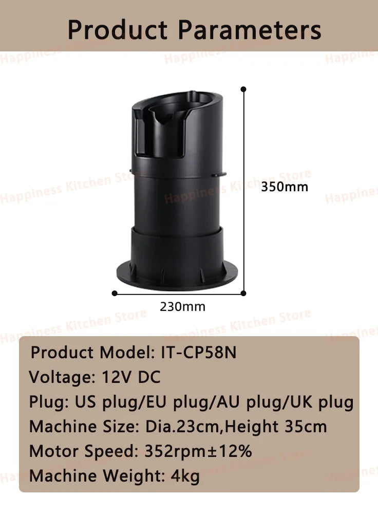 Commercial Auto Coffee Portafilter Cleaner 58mm Electric Coffee Filter Cleaner Coffee Machine Cleaner Cafe Equipment