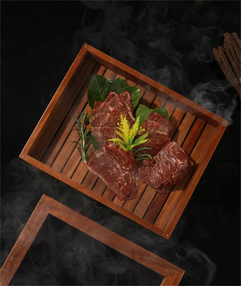 Japanese cuisine wooden sashimi Sushi box with lid fish salmon boxs wooden boxs beef plate box restaurant tableware food storage