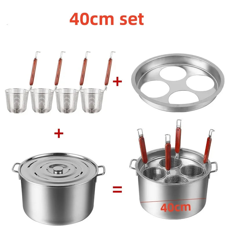 cooking noodle pot stainless steel large capital soup pot bucket Food drawer dumpling cooker tray steamed instant pot accessorie