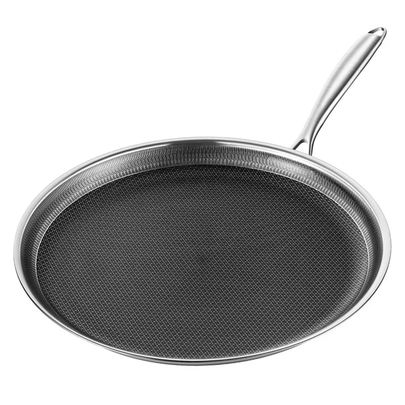 316 Pizza Plate Puff Pastry Dedicated Pot Flat Non-Stick Pan Household Pancake Palte Steak Frying Pan Cake Crust Pancake Maker