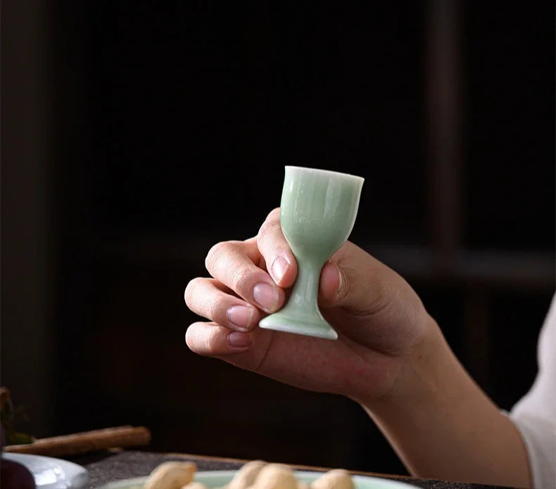 Chinese style wine divider ceramic retro wine jug 20ml goblet antique invitation wine jug set gift box set