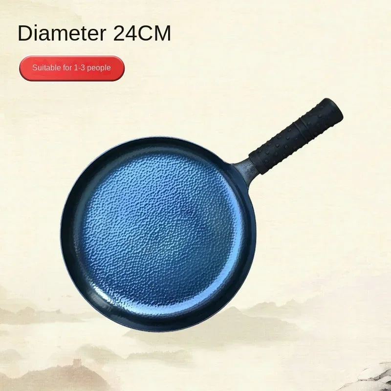 Zhangqiu Iron Pan Hand-Forged Household Wok Uncoated Scale Wok Non-Stick Pan Old Fashioned Wok Wholesale