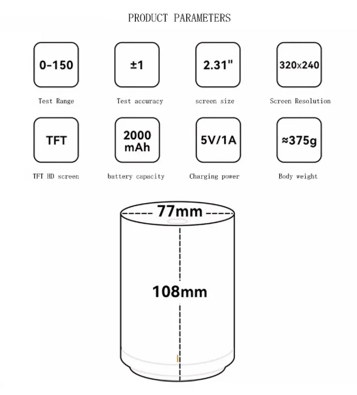 Lebrew portable coffee roast degree analyzer machine coffee bean roast machine roast equipment roastsee C1 (contact for gift)