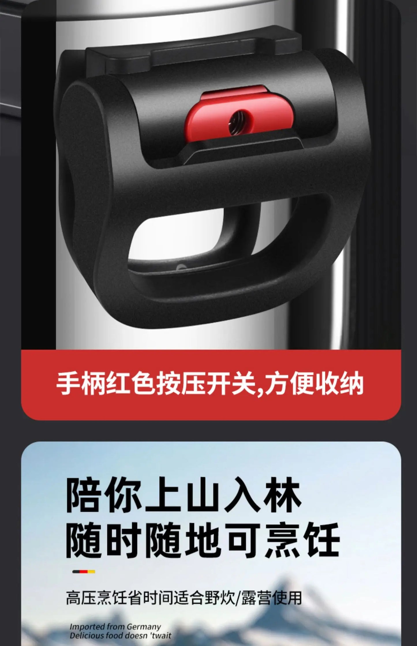 Thickened Pressure Cooker for Home Use, 316 Stainless Steel, Anti-Explosion, Gas and Induction Cookers Compatible