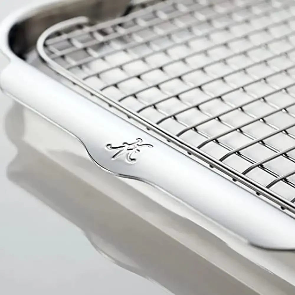 Stainless Steel Baking Sheet Set 5-Piece Ovenware Collection Triple-Bonded Aluminum Core Brushed Surface Warp-Resistant 18"x13"