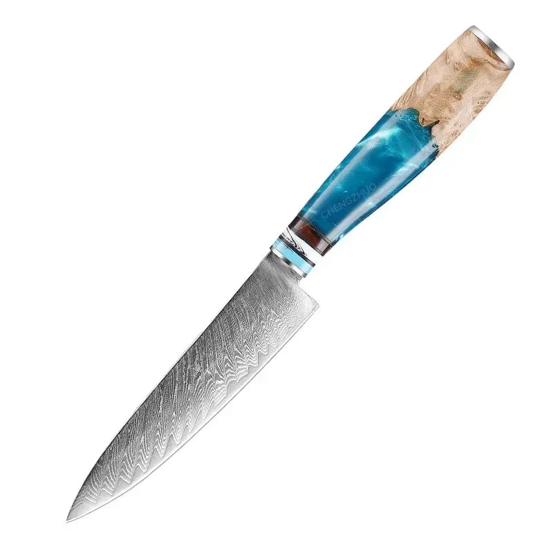 1-10pcs Japanese Santoku Knife Sharp Meat Cleaver Damascus Kitchen Knives Set Meat Cutting Chef Knife Fruit Knife Cooking Tools