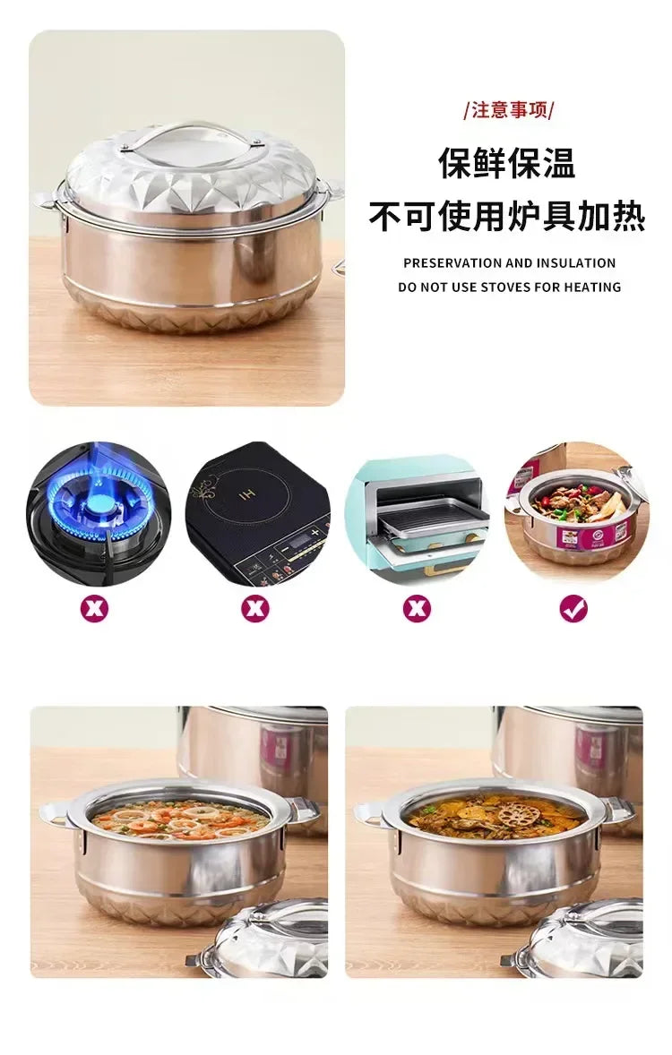 3/4/6/21/28PCS Double-Deck Stainless Steel Silver Pots Sets Cuisine Lunchboxes Food Container Heat Preservation Insulation Box