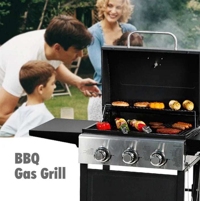 3-burner classic American gas barbecue stove