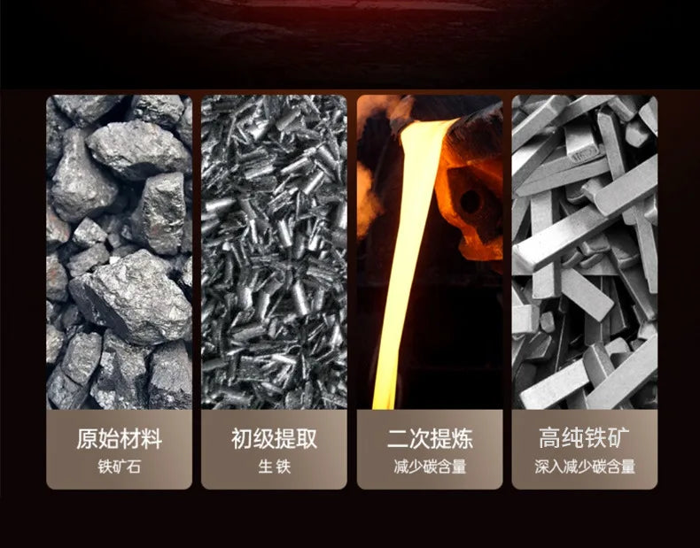 Luchuan iron pan second generation extra large wok household round bottom uncoated non-stick pan raw iron pan binaural
