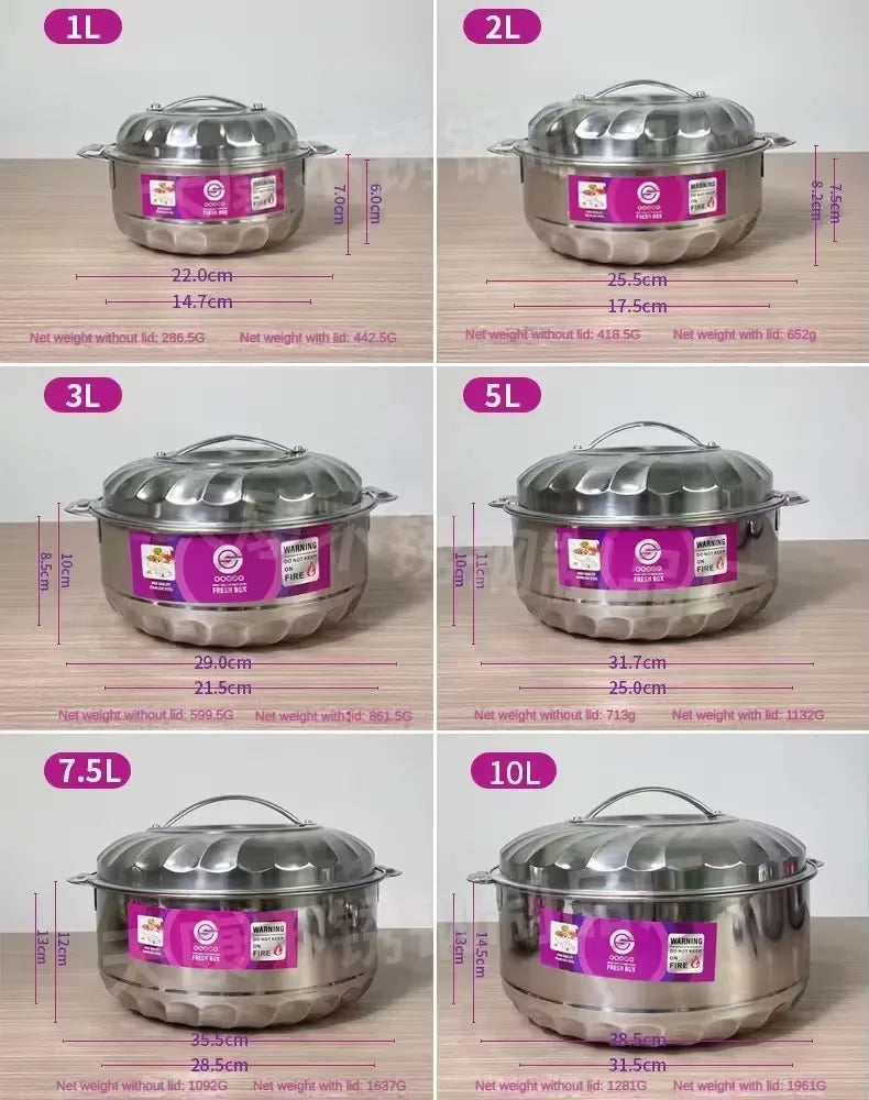 3/4/6/21/28PCS Double-Deck Stainless Steel Silver Pots Sets Cuisine Lunchboxes Food Container Heat Preservation Insulation Box
