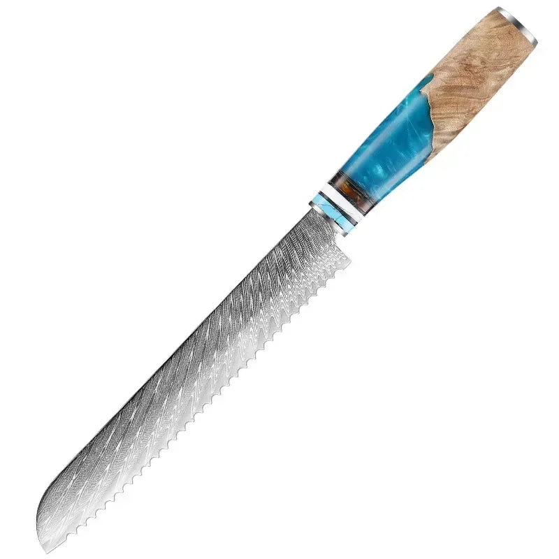 1-10pcs Japanese Santoku Knife Sharp Meat Cleaver Damascus Kitchen Knives Set Meat Cutting Chef Knife Fruit Knife Cooking Tools