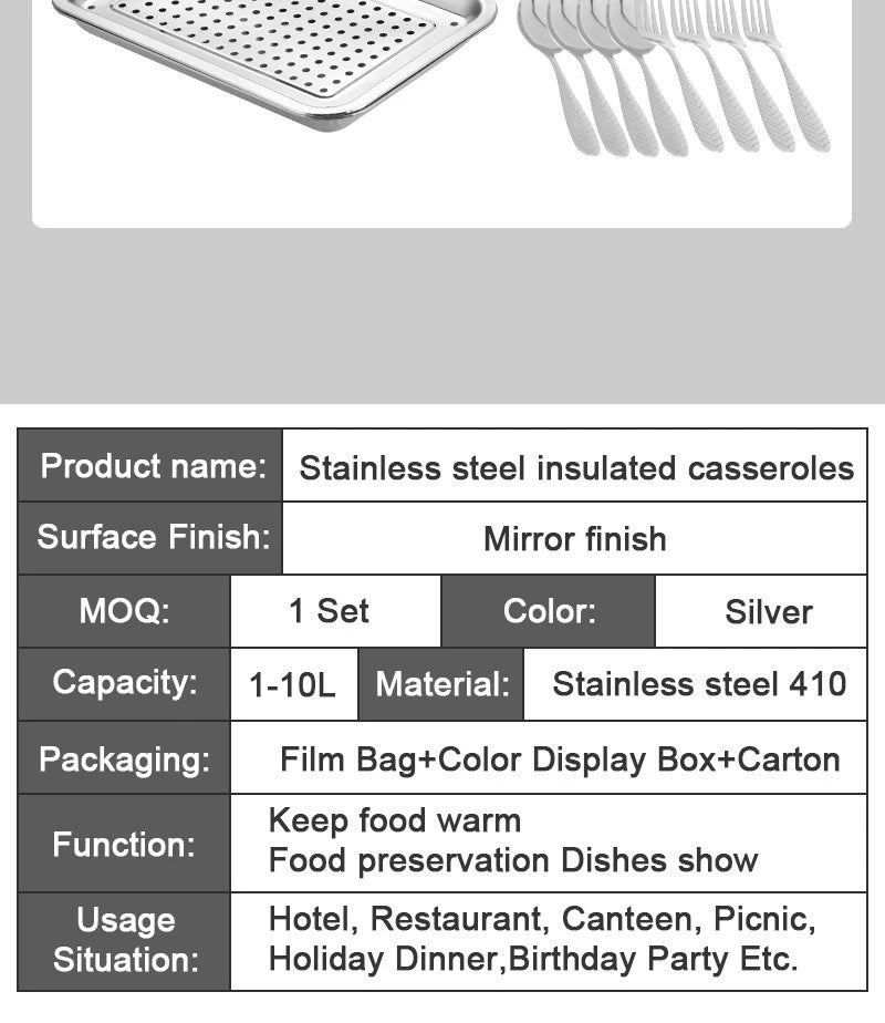 3/4/6/21/28PCS Double-Deck Stainless Steel Silver Pots Sets Cuisine Lunchboxes Food Container Heat Preservation Insulation Box