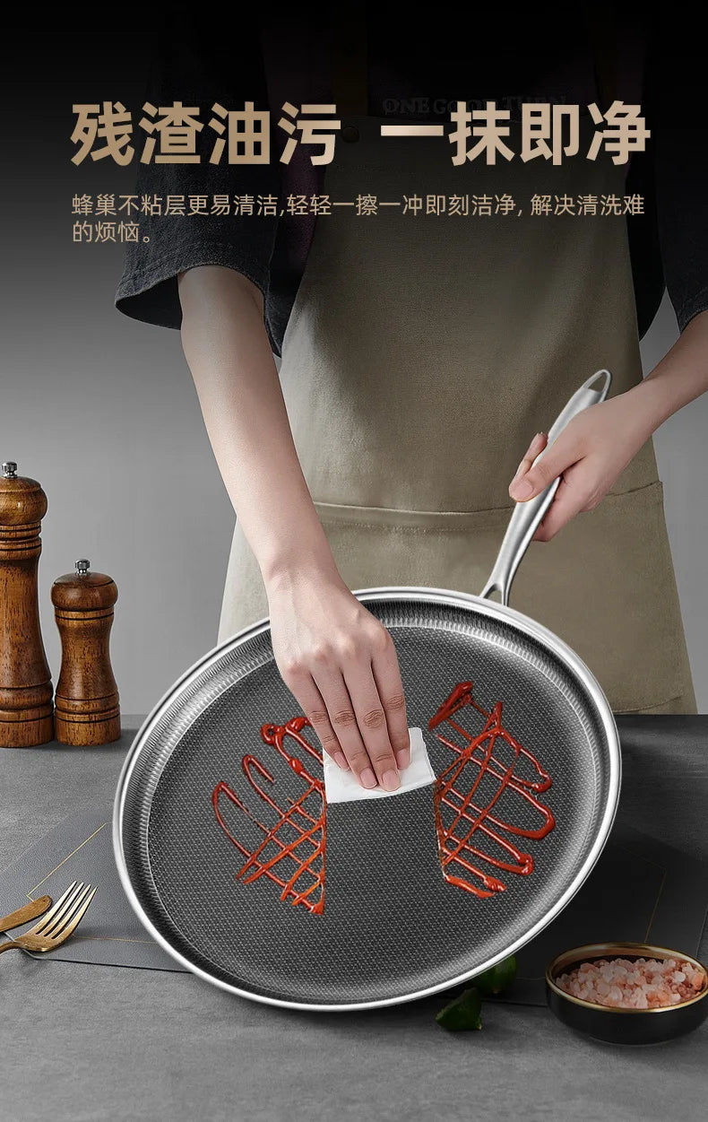 316 Pizza Plate Puff Pastry Dedicated Pot Flat Non-Stick Pan Household Pancake Palte Steak Frying Pan Cake Crust Pancake Maker