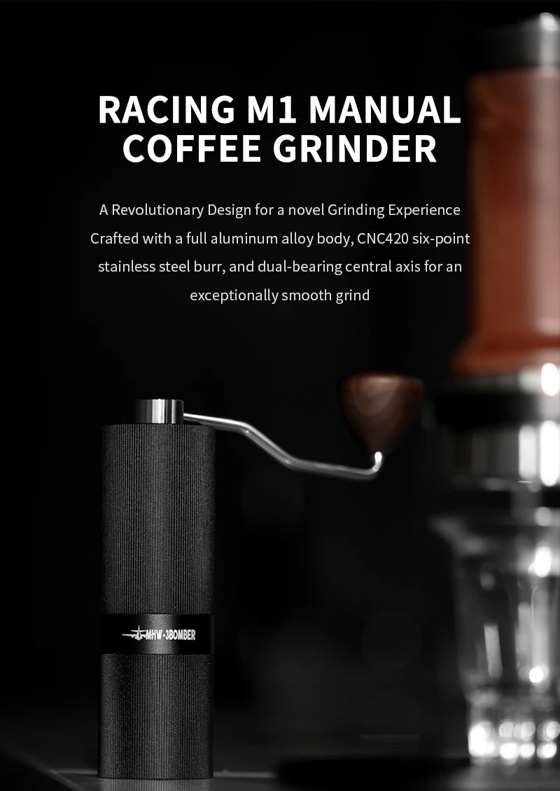 MHW-3BOMBER Pour Over Coffee Kits with Dripper Coffee Pot Coffee Grinder Scale Portable Handbag Outdoor Barista Christmas Gifts