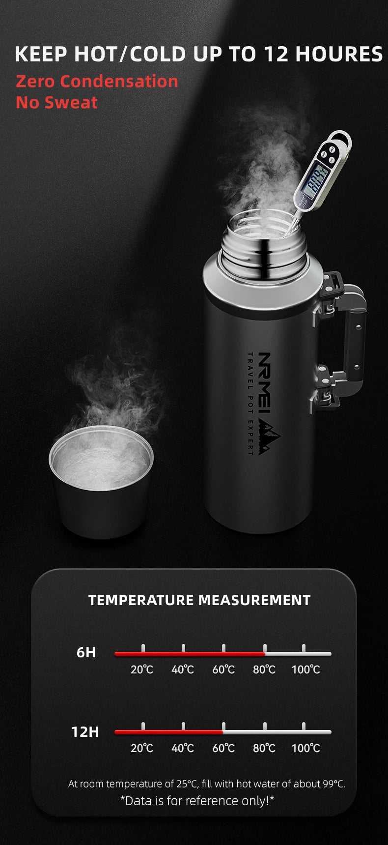 Stainless Steel Thermos Bottle, Vacuum Flask, Large Capacity, Outdoor Portable Thermal Jug, Insulated Water Bottle, 3.0L, 4.0L