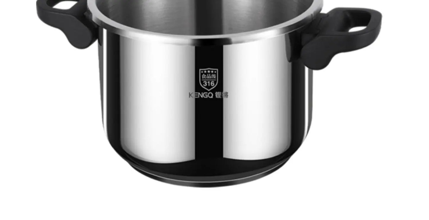 Thickened Pressure Cooker for Home Use, 316 Stainless Steel, Anti-Explosion, Gas and Induction Cookers Compatible