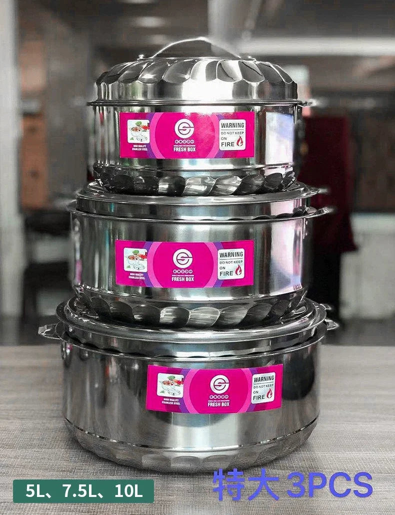 3/4/6/21/28PCS Double-Deck Stainless Steel Silver Pots Sets Cuisine Lunchboxes Food Container Heat Preservation Insulation Box