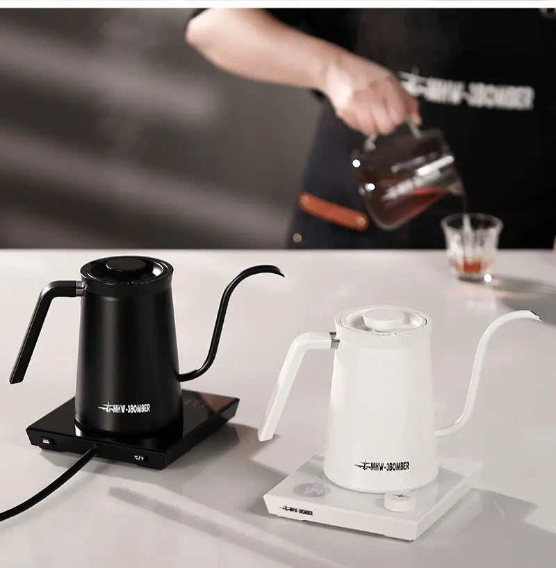MHW-3BOMBER Smart Electric Coffee Kettle Precise Temperature Control Gooseneck Kettles Pour Over Coffee Home Barista Accessories