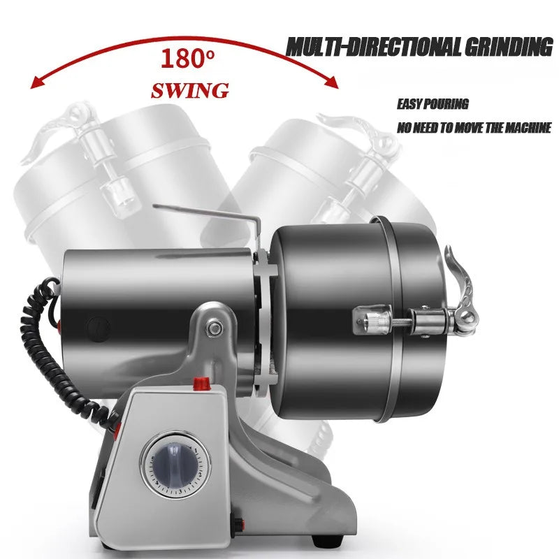 Electric Grain Grinder Mill High-speed Spice Corn Mill Commercial Powder Machine for Dry Cereals Grain Spice Coffee Herb Bean