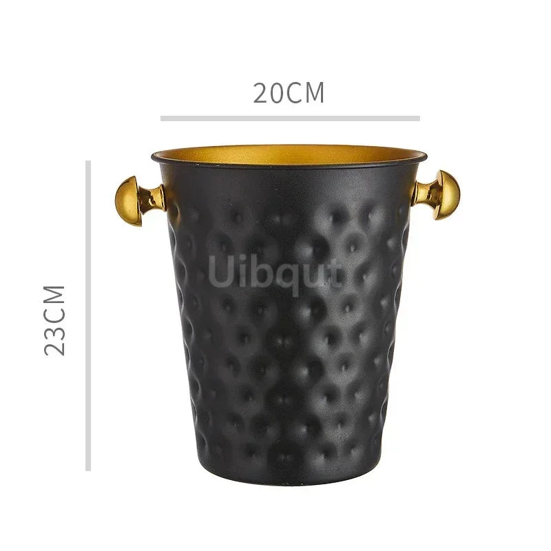 Stainless steel champagne KTV Bar Ice Bucket Bracket ice Luxury red wine bucket Stand Type Cooling Ice Bucket beer cooler