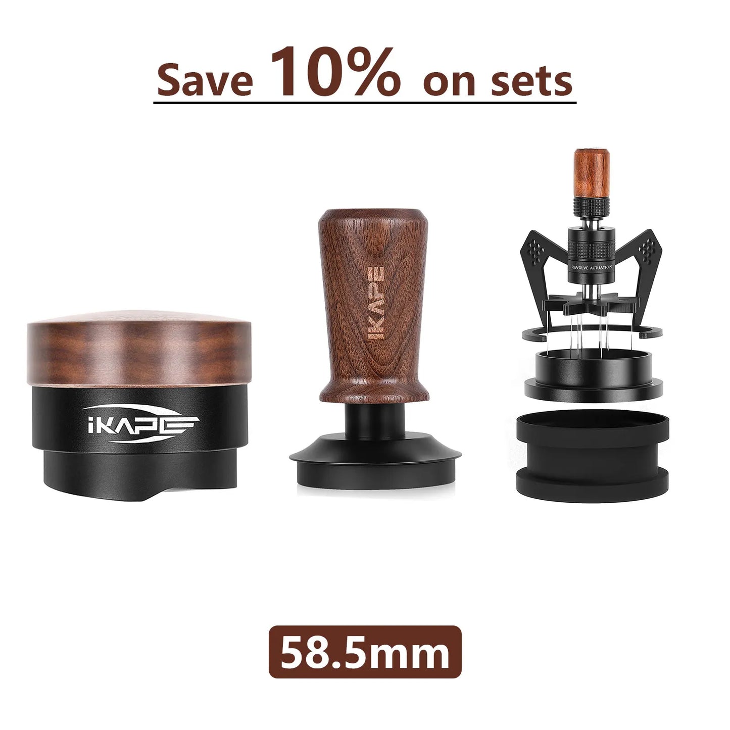 IKAPE Espresso products Wooden set, Coffee Tool Set with V5 Know Box, Coffee Utensils Gift Set for Baristas