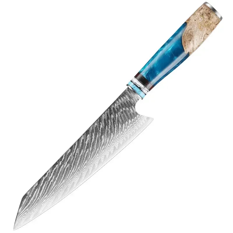 1-10pcs Japanese Santoku Knife Sharp Meat Cleaver Damascus Kitchen Knives Set Meat Cutting Chef Knife Fruit Knife Cooking Tools