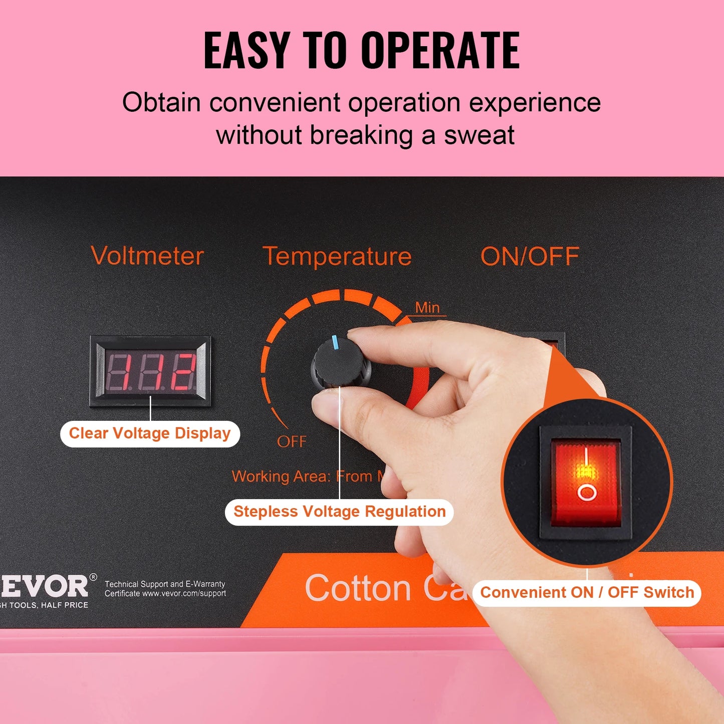SucceBuy Electric Cotton Candy Machine 1000W Candy Floss Maker Commercial Cotton Candy Machine Stainless Steel Bowl Sugar Scoop