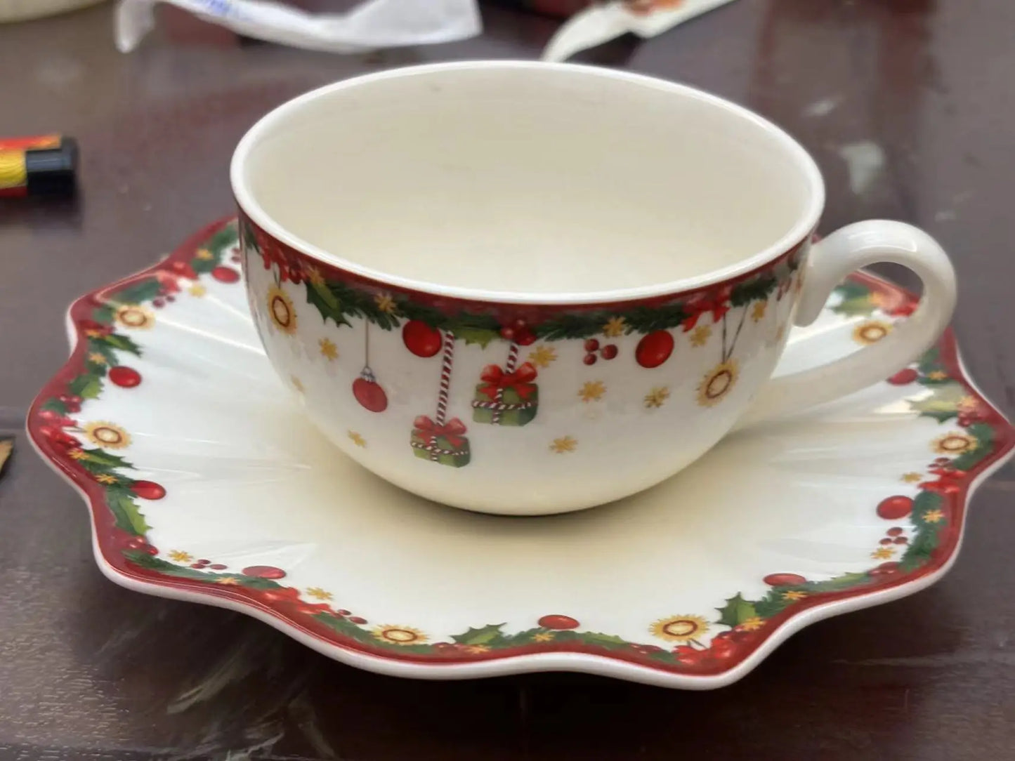 German V Bao Tableware Christmas Biscuits Plate Dish Rectangular Plate Mug Plate Salad Dish Dessert Plate Fruit Holder Plates