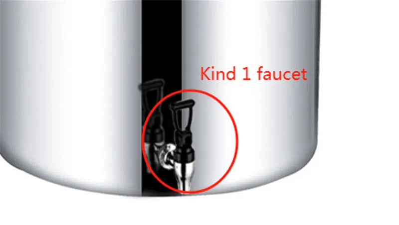 304 stainless steel pot faucet dispenser Large big capacity water storage bucket barrel soup bucket with lid soup pot cookware