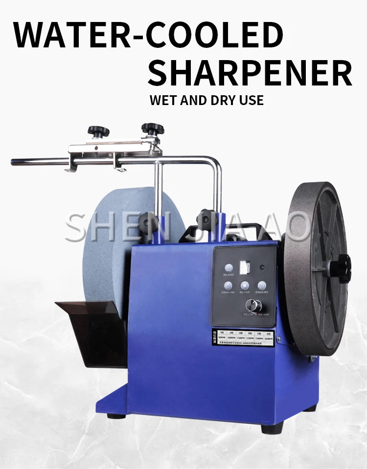 Water-cooled Knife Sharpener Wet and Dry Dual-use 200 mesh/500 mesh Open-edge Electric Desktop Grinder Kitchen Knife Scissors Sh