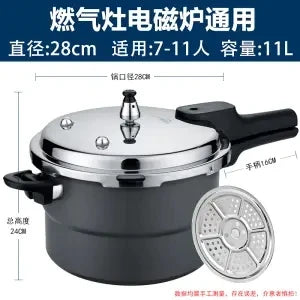Ultra-Durable Stainless Steel Pressure Cooker for Gas and Induction Stoves with Non-Stick Coating and Safety Features