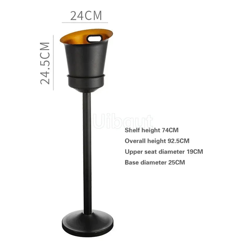 Stainless steel champagne KTV Bar Ice Bucket Bracket ice Luxury red wine bucket Stand Type Cooling Ice Bucket beer cooler