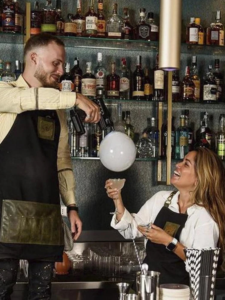 Cocktail Smoke Gun, Vapour Blaster Cocktail Bubble Smoke Gun with 5-Flavour Aroma Liquid and Edible Bubble for Food and Drink