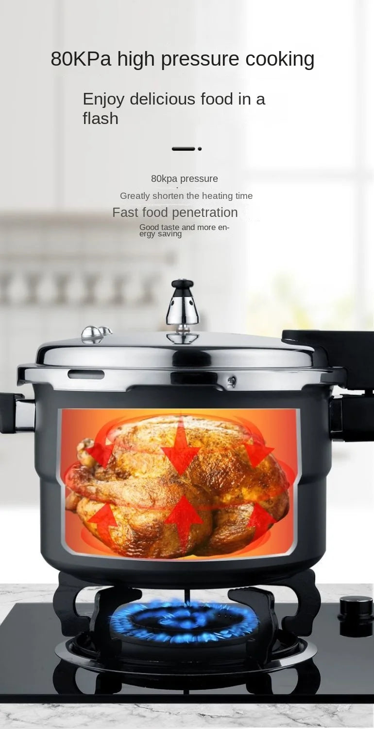 Ultra-Durable Stainless Steel Pressure Cooker for Gas and Induction Stoves with Non-Stick Coating and Safety Features