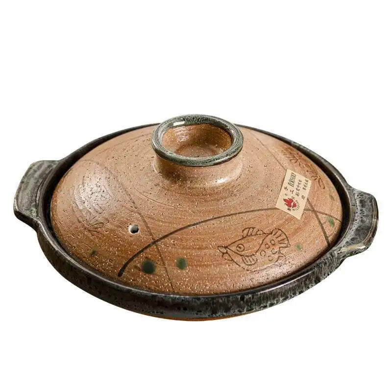 Japanese Clay Casserole Stew Pot Domestic Gas Casserole Soup Pot Open Fire Shallow Pot Ceramic Rice Cooking Pan For Gas Stove