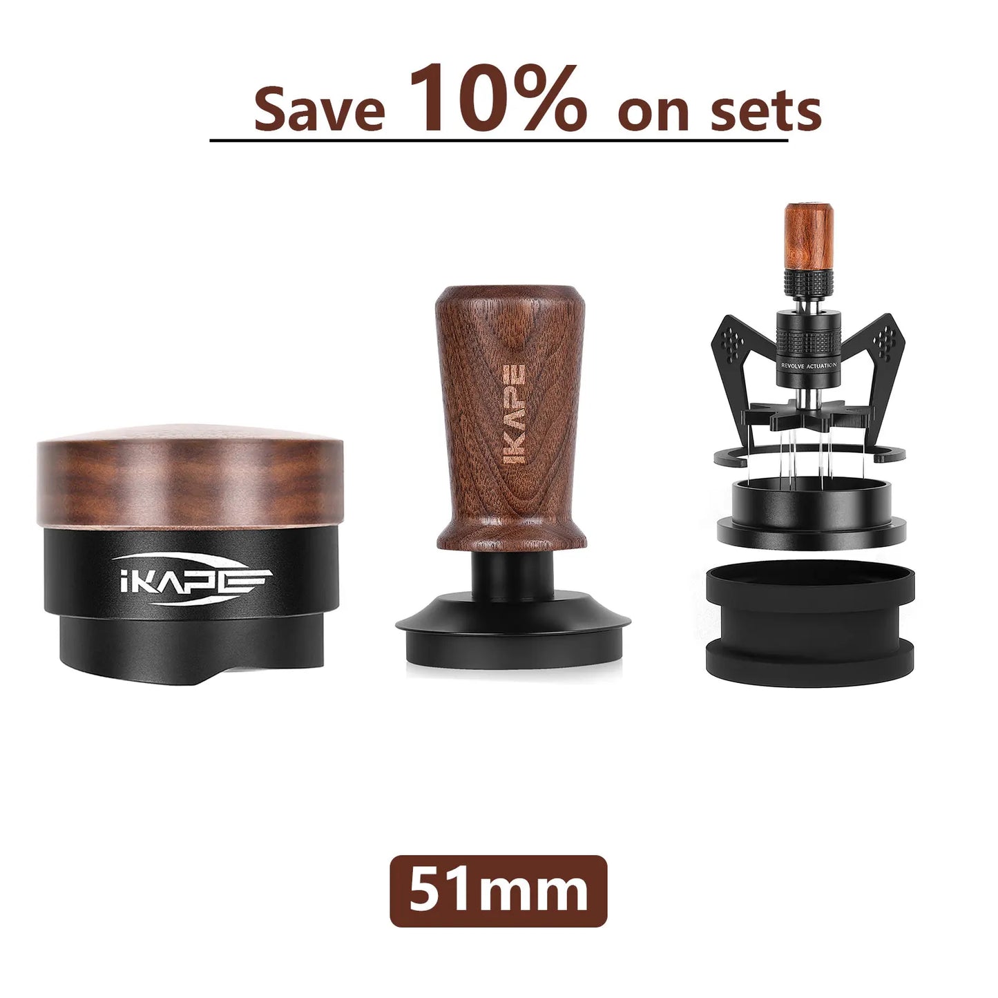 IKAPE Espresso products Wooden set, Coffee Tool Set with V5 Know Box, Coffee Utensils Gift Set for Baristas