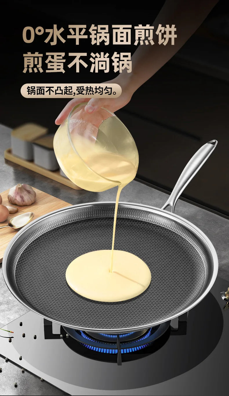316 Pizza Plate Puff Pastry Dedicated Pot Flat Non-Stick Pan Household Pancake Palte Steak Frying Pan Cake Crust Pancake Maker