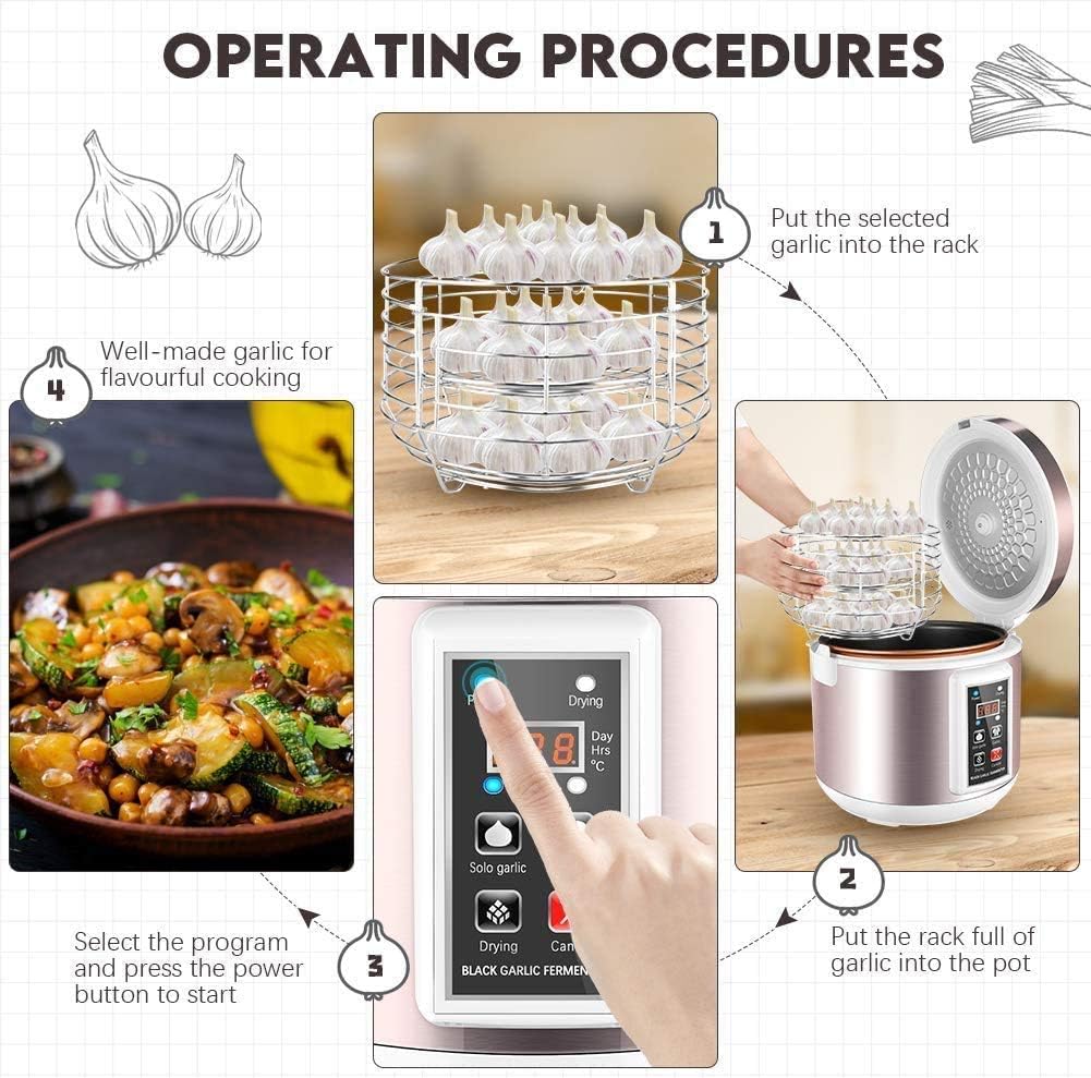6L Black Garlic Fermenter Full Automatic Intelligent Control Garlic Manufacturer Health Food Maker Several Garlic Diy Stoves