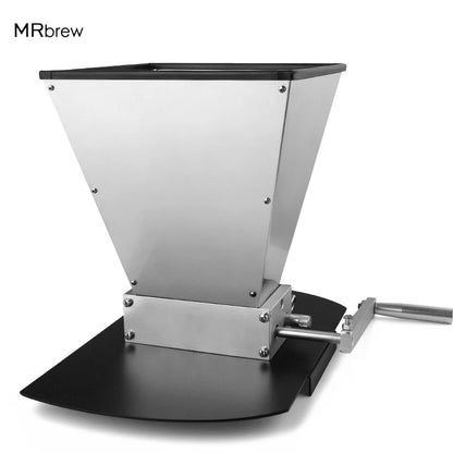 7.7LB Manual Malt Mill 2 Roller Stainless Steel Grain Crusher With Metal Base for Wheat Corn,Compatible with Electric Drill