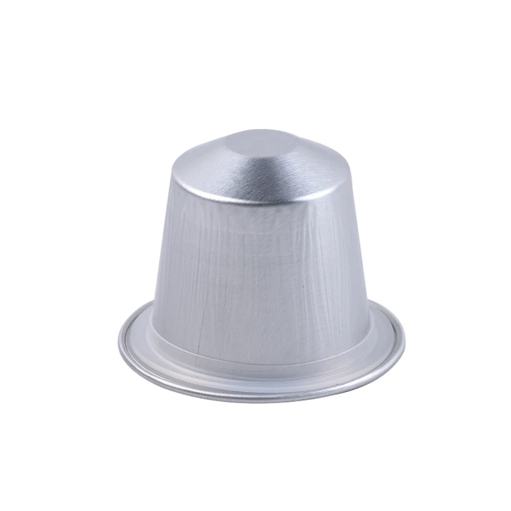 1000PCS Refillable Disposable Pods Nespresso Coffee Capsule Filter Cups with Non-sticker Aluminum Lids for Espresso Machine 37mm
