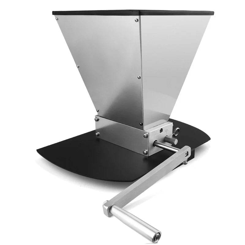 7.7LB Manual Malt Mill 2 Roller Stainless Steel Grain Crusher With Metal Base for Wheat Corn,Compatible with Electric Drill
