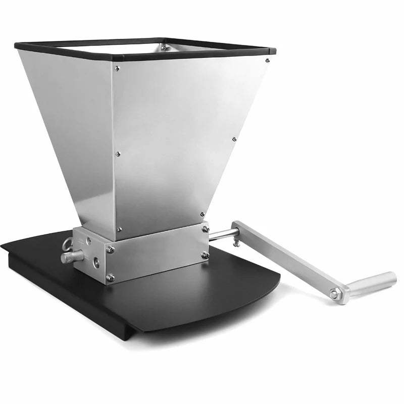 7.7LB Manual Malt Mill 2 Roller Stainless Steel Grain Crusher With Metal Base for Wheat Corn,Compatible with Electric Drill